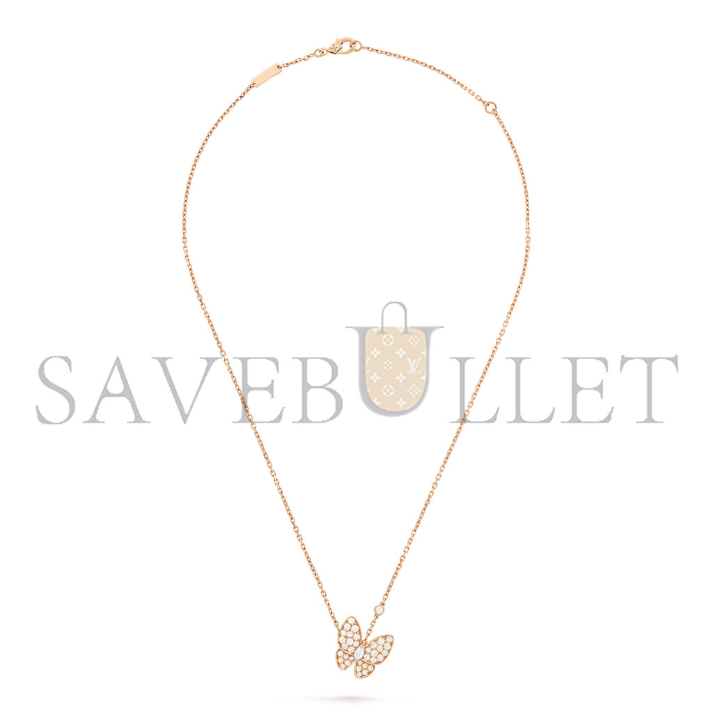 VAN CLEEF ARPELS TWO BUTTERFLY PENDANT VCARO3F500